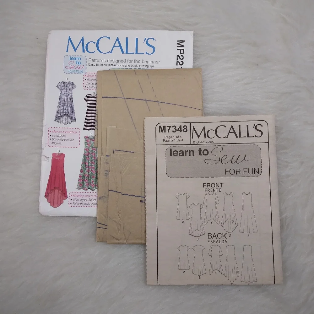 MCCALL'S MP221 Sz XS-M Learn To Sew For Fun Misses' Pullover Dress In Variations